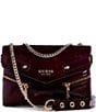 Guess Trissa Convertible Crossbody Bag, Color:Burgundy - Image 1