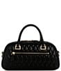Guess Valla Small Quilted Satchel Bag, Color:Black - Image 2