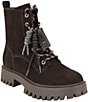 Guess Women's Fizzle Suede Platform Combat Boots - Image 1