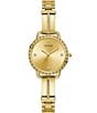 Color:Gold - Image 1 - Women's Gold-Tone Crystal Analog Watch