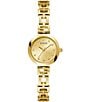 Color:Gold - Image 1 - Women's Lady Analog Gold Tone Stainless Steel Bracelet Watch