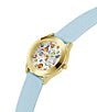 Color:Blue - Image 4 - Women's Multi Crystal Analog Blue Silicone Strap Watch