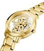 Color:Gold - Image 2 - Women's Quartz Analog Glitz Dial Gold Stainless Steel Bracelet Watch