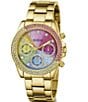 Color:Gold - Image 5 - Women's Sol Gold-Tone Multifunction Bracelet Watch