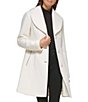 Color:Ivory - Image 1 - Wool Blend Shawl Collar Single Breasted Long Sleeve Cozy Coat