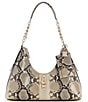 Guess Yvonne Hobo Snake Print Chain Handle Hobo Shoulder Bag - Image 1
