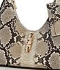 Guess Yvonne Hobo Snake Print Chain Handle Hobo Shoulder Bag - Image 4