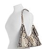 Guess Yvonne Hobo Snake Print Chain Handle Hobo Shoulder Bag - Image 5