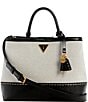 Color:Black - Image 1 - Zabry Girlfriend Canvas Satchel Bag