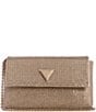 Guess Zalina Flap Gold Rhinestone Mesh Clutch, Color:Gold - Image 1