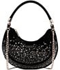 Guess Zalina Rhinestone Small Hobo Bag, Color:Black - Image 1