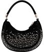 Guess Zalina Rhinestone Small Hobo Bag, Color:Black - Image 2