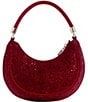 Guess Zalina Rhinestone Small Hobo Bag, Color:Claret - Image 2