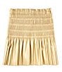Color:Gold - Image 2 - Big Girls 7-16 Smocked Coated Skirt
