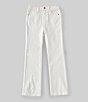 Color:Off White - Image 1 - Big Girls 7-16 Full Length Stretch Twill Flare Pant