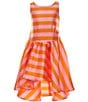 Color:Stripe - Image 1 - Big Girls 7-16 Hi-Low Stripe Midi Dress