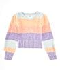 Color:Multi - Image 1 - Big Girls 7-16 Long Sleeve Ombre Sweater
