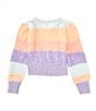 Color:Multi - Image 2 - Big Girls 7-16 Long Sleeve Ombre Sweater