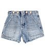 Color:Denim - Image 1 - Big Girls 7-16 Patch Pocket Shorts