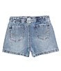 Color:Denim - Image 2 - Big Girls 7-16 Patch Pocket Shorts