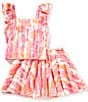 Habitual Big Girls Printed Flutter Sleeve Top & Matching Skirt 2-Piece Set, Color:Multi - Image 1