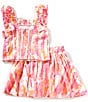 Habitual Big Girls Printed Flutter Sleeve Top & Matching Skirt 2-Piece Set, Color:Multi - Image 2