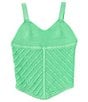 Color:Green - Image 1 - Big Girls 7-16 Sleeveless Handkerchief Crochet Top