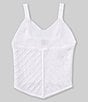 Color:White - Image 1 - Big Girls 7-16 Sleeveless Handkerchief Crochet Top
