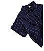 Color:Navy - Image 3 - Big Girls 7-16 Stripe Twist Front Cover Up Top & Pant Set