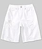 Color:White - Image 1 - Big Girls 7-16 Wide Leg Bermuda Shorts