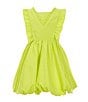 Color:Lime - Image 1 - Little Girls 2T-6 Babydoll Bubble Dress