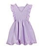 Color:Lilac - Image 1 - Little Girls 2T-6 Babydoll Bubble Dress
