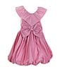Color:Pink - Image 1 - Little Girls 2T-6 Sleeveless Bow-Accented Bubble-Hem Dress