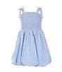 Color:Blue - Image 1 - Little Girls 2T-6 Sleeveless Smock Bubble Babydoll Dress