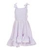Color:Lilac - Image 1 - Little Girls 2T-6 Stripe Ruffle Hi-low Dress