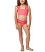Color:Pink - Image 4 - Little Girls 2T-6X So Fantasy Ruffle 2-Piece Swimsuit