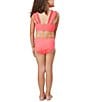Color:Pink - Image 5 - Little Girls 2T-6X So Fantasy Ruffle 2-Piece Swimsuit