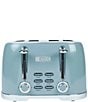 Color:Blue - Image 1 - Brighton 4 Slice Toaster Stainless Steel Wide Slot with Removable Crumb Tray and Control Settings