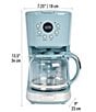 Color:Blue - Image 2 - Brighton Drip Coffee Maker 12 Cup Countertop Coffee Machine for Home with Glass Coffee Carafe -Vintage Retro Kitchen