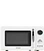Haden Countertop Compact Retro Microwave Oven, Color:Ivory/Chrome - Image 1