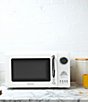 Haden Countertop Compact Retro Microwave Oven, Color:Ivory/Chrome - Image 4