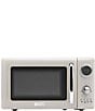 Haden Countertop Compact Retro Microwave Oven, Color:Putty/Chrome - Image 1