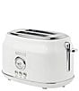 Color:White - Image 2 - Dorset 2 Slice Toaster Stainless Steel Wide Slot with Removable Crumb Tray and Control Settings Ivory and Chrome