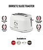 Haden Dorset 2 Slice Toaster Stainless Steel Wide Slot with Removable Crumb Tray and Control Settings Ivory and Chrome, Color:White - Image 7
