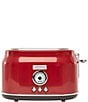 Haden Dorset 2 Slice Toaster Stainless Steel Wide Slot with Removable Crumb Tray and Control Settings Ivory and Chrome, Color:Red/Chrome - Image 1