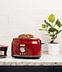 Haden Dorset 2 Slice Toaster Stainless Steel Wide Slot with Removable Crumb Tray and Control Settings Ivory and Chrome, Color:Red/Chrome - Image 4