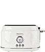 Color:White - Image 1 - Dorset 2 Slice Toaster Stainless Steel Wide Slot with Removable Crumb Tray and Control Settings Ivory and Chrome