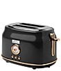 Color:Black - Image 2 - Dorset 2 Slice Toaster Stainless Steel Wide Slot with Removable Crumb Tray and Control Settings