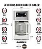 Haden Generous Brew 14-Cup Digital Drip Coffee Maker, Color:Ivory/Chrome - Image 3