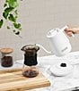Haden Gooseneck 0.6 Liter Pour Over Cordless Digital Electric Kettle, Color:White/Chrome - Image 4
